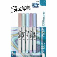 Sharpie Mystic Gems Permanent Markers - Ultra Fine Marker Point - Multi - 5 / Pack