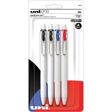 uni&reg; ONE Gel Pen - Medium Pen Point - 0.7 mm Pen Point Size - Multi Gel-based Ink - 4 / Pack