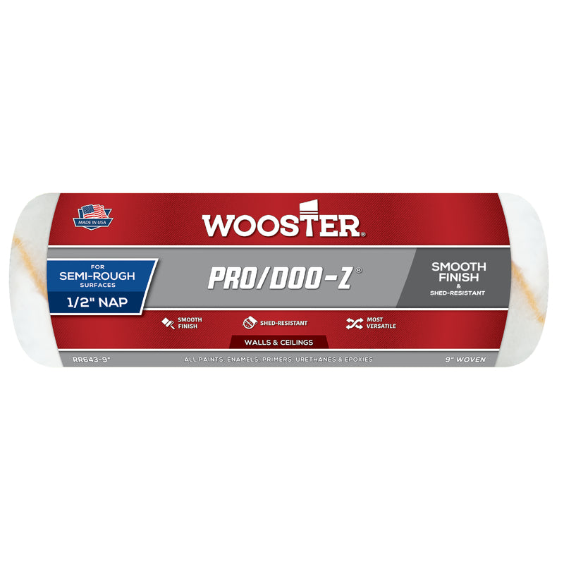 WOOSTER - Wooster Pro/Doo-Z Woven Fabric 9 in. W X 1/2 in. Paint Roller Cover 1 pk