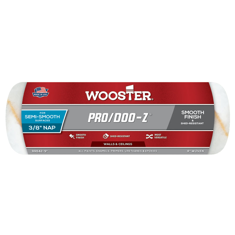 WOOSTER - Wooster Pro/Doo-Z Woven Fabric 9 in. W X 3/8 in. Paint Roller Cover 1 pk