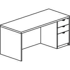 Lorell Prominence 2.0 Right-Pedestal Desk [DESK;RT;PED;BBF;36X72;GE-EA]