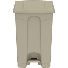 Safco Plastic Step-on Waste Receptacle [TRASH RECEPTACLE;TAN;12GAL-CT]