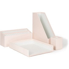 U Brands 4 Piece Desk Organization Kit [DESKORGST;PPRWRPPD;BLSHDOTS-EA]