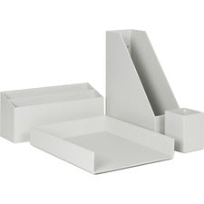 U Brands 4 Piece Desk Organization Kit [DESKORGST;PPRWRPPD;SLDGRAY-EA]
