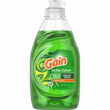 Gain Ultra Original Scent Dishwashing Liquid - 8 fl oz (0.3 quart) - Clean Scent - 12 / Carton - Green