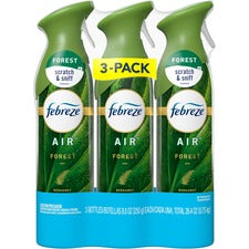 Febreze Air Freshener Spray - Spray - 8.8 fl oz (0.3 quart) - Forest - 3 / Pack - Odor Neutralizer, VOC-free