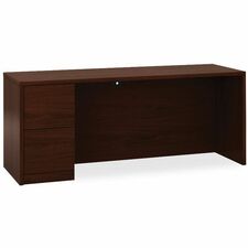 HON 10500 H105904L Pedestal Credenza - 72" x 24"29.5" - 2 x File Drawer(s)Left Side - Flat Edge - Finish: Mahogany