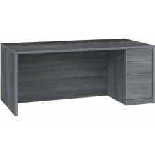 HON 10500 H105895R Pedestal Desk - 72" x 36"29.5" - 3 x Box, File Drawer(s)Right Side - Finish: Sterling Ash