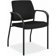 HON Ignition Chair - Black Fabric Back - Black Steel Frame - Black - Armrest [CHAIR;STCK;SLDBCK;W/ARMS;BK-EA]