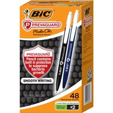 BIC Antimicrobial Mechanical Pencils - #2 Lead - 0.7 mm Lead Diameter - Black Lead - Plastic Barrel - 48 / Box