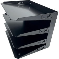 Huron Horizontal Slots Desk Organizer [HORZ 4- CMPRTMT ORGNZR; BK-EA]