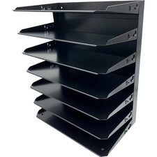 Huron Horizontal Slots Desk Organizer [HORZ 7- CMPRTMT ORGNZR; BK-EA]