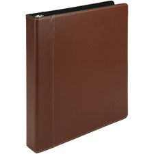 Samsill Contrast Stitch Leather Ring Binder [BINDER;1";CONTRAST;; TAN-EA]