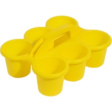 Deflecto Antimicrobial Kids 6 Cup Caddy [CADDY;6CUP;YELLOW-EA]