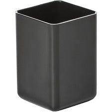 Deflecto Antimicrobial Pencil Cup Black - 3.6" x 2.1" x 2.1" x - Polystyrene - Black