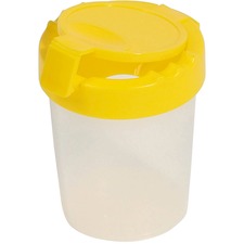 Deflecto Antimicrobial Kids No Spill Paint Cup Yellow