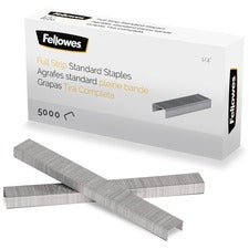 Fellowes º" Full Strip of Staples 5000pk - 1/4" - for Paper - Silver1 Each