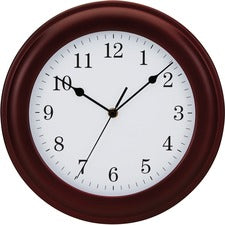 Victory Light Light Tempus Wall Clock - Analog - Quartz - Mahogany/Wood Case
