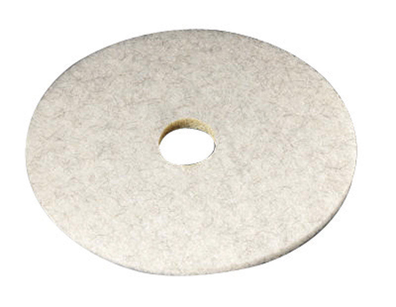 3M - 3M Natural Blend 19 in. D Non-Woven Natural/Polyester Fiber Floor Polishing Pad White - Case of 5