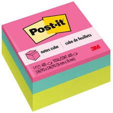 Post-it&reg; Super Sticky Notes Cubes [NOTES;CUBE;3X3;BRT-PK]