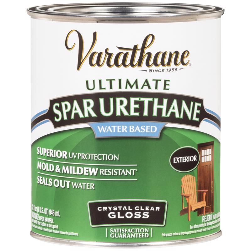 VARATHANE - Varathane Ultimate Gloss Clear Water-Based Spar Urethane 1 qt - Case of 2