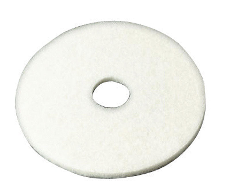 3M - 3M 20 in. D Non-Woven Natural/Polyester Fiber Floor Polishing Pad White - Case of 5