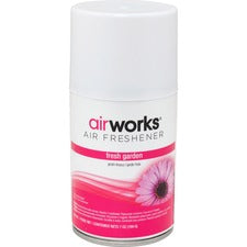 AirWorks Metered Aerosol Air Fresheners - Aerosol - 6000 ft≥ - 7 oz - Fresh Garden - 12 / Carton