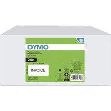 Dymo Multipurpose White Medium Labels - 45/64" Width x 2" Length - White - 100 / Roll - 24 / Box - Self-adhesive