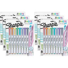 Sharpie S-Note Duo Dual-Tip Markers - Chisel, Bullet Marker Point Style - Assorted - 6 / Box