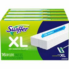 Swiffer Sweeper XL Dry Sweeping Cloths - X-Large - White - 16 Per Box - 4 / Carton