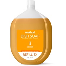 Method Dish Soap Refill - Liquid - 54 fl oz (1.7 quart) - Clementine Scent - 1 Each - Orange