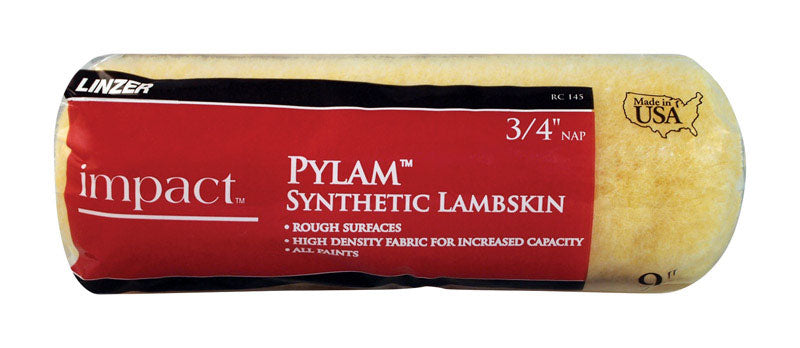 LINZER - Linzer Impact Pylam Synthetic Lambskin 9 in. W X 3/4 in. Regular Paint Roller Cover 1 pk - Case of 12