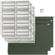 Smead Protab&reg; Filing System with 20 Letter Size Hanging File Folders, 24 ProTab 1/3-Cut Tab labels, and 1 eraser (64195)