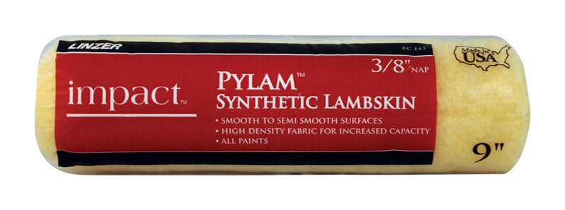 LINZER - Linzer Impact Pylam Synthetic Lambskin 9 in. W X 3/8 in. Regular Paint Roller Cover 1 pk - Case of 12