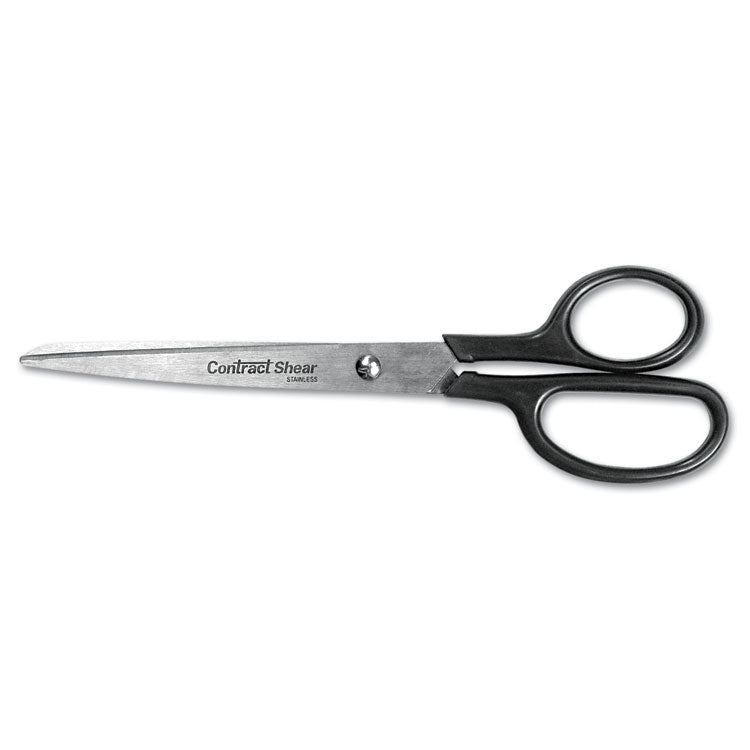 Westcott - Straight Contract Scissors, 8" Long, 3" Cut Length, Black Straight Handle