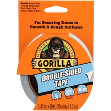 Gorilla Double-Sided Tape - 24 ft Length x 1.40" Width - 1 Roll - Gray