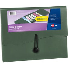 Avery&reg; Slide & View Letter Organizer Folder [FILEFOLDER;6POCKET;SAGE-EA]