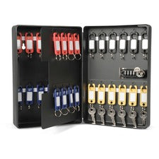 CARL Combination Key Cabinet - Combination Lock, Pre-drilled Mounting Hole - Black - Plastic