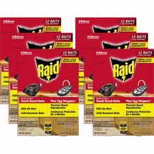 Raid Double Control Small Roach Baits - Cockroaches - Red - 6 / Carton