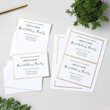 Avery&reg; Invitation Cards with Metallic Gold Borders