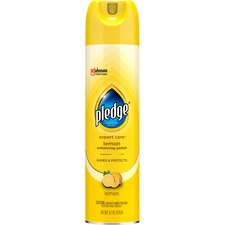 Pledge Expert Care Enhancing Polish - 9.7 fl oz (0.3 quart) - Lemon Scent - 6 / Carton - Yellow