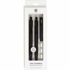 U Brands Cambria Mechanical Pencils - #2 Lead - Refillable - Matte Black Barrel - 1 Pack