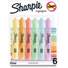 Sharpie SmearGuard Tank Style Highlighters [HILITER;SHRP;TNK;PSTL;AST;6CT-PK]