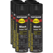 Rust-Oleum High Performance Enamel Spray Paint - Liquid - 15 fl oz - 6 / Carton - Gloss Black