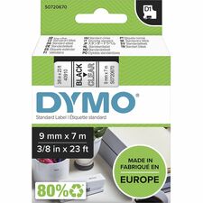 Dymo S0720670 D1 40910 Tape 9mm x 7m Black on Clear