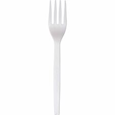 WNA 7" Plant Starch Forks - 50 / Pack - 20/Pack - Fork - Breakroom - Beige