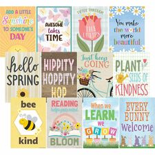 Teacher Created Resources Seasonal Classroom Posters - 11" Width x 15.8" Height - Multi [SET;CHART;WRIT ON/WIPE OFF;SPR-PK]