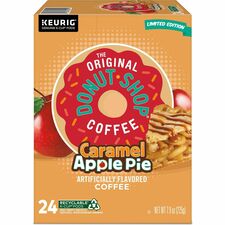 Donut Shop K-Cup Caramel Apple Pie Coffee - Compatible with Keurig Brewer - Light - 24 / Box