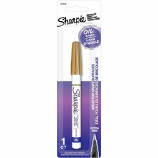 Sharpie Oil-Based Paint Markers - Extra Fine Marker Point - Gold Oil Based Ink - Metal Barrel - 1 Pack