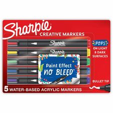 Sharpie Creative Markers, Water-Based Acrylic Markers, Bullet Tip [MARKER;SHRP;BULL-CREATE;5CT-PK]